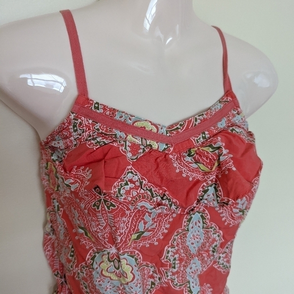 Gap Kids Paisley Coral Pink Romper One Piece Outfit Large - Picture 2 of 8